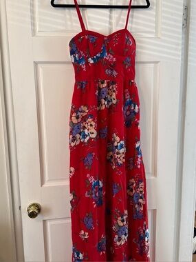 Red Floral Dress